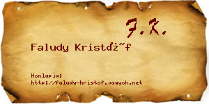 Faludy Kristóf névjegykártya